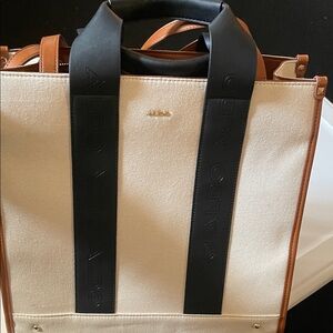Aldo Black and Cream Men's Backpack